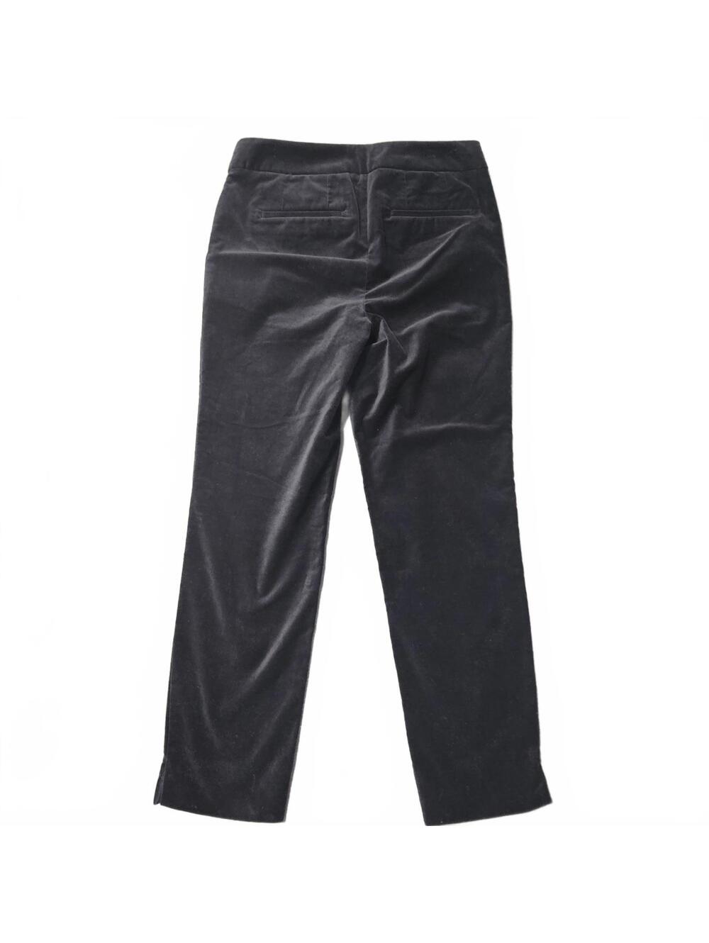 Boden Womens 6 Reg Velvet Bluish Black Pants Trousers Preppy Mid Rise Straight - Picture 8 of 8